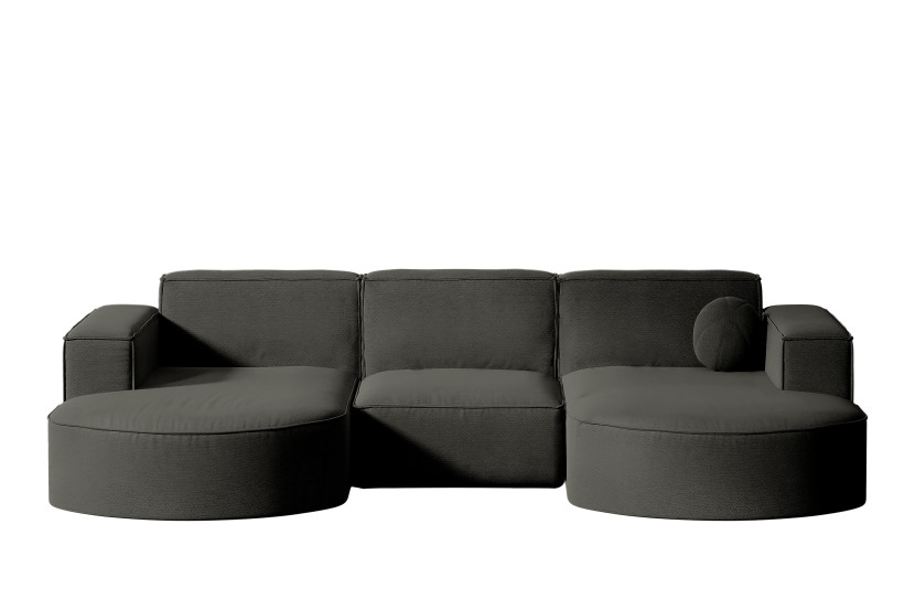 Sofa narożna ogrodowa, kanapa, Designer Modena Studio U Patio Szary 572492