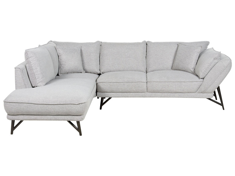 Sofa narożna prawostronna 3 osobowa jasnoszara 451992