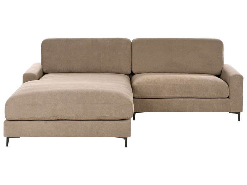 Sofa narożna prawostronna brązowa 647927