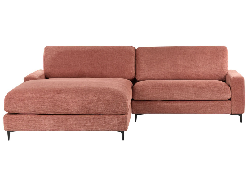 Sofa narożna prawostronna czerwona 413047