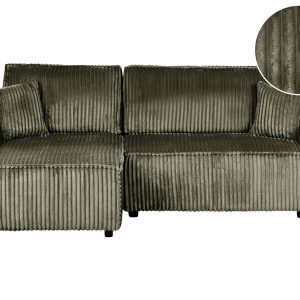 Sofa narożna prawostronna rozkładana zielona 597812 Sofa narożna prawostronna rozkładana zielona 597812