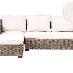 Sofa narożna rattanowa pleciona narożnik 653426