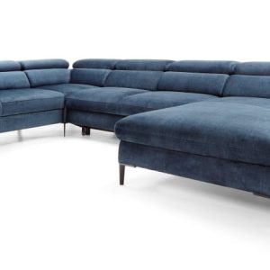 Sofa narożna SEUL U-2 w kolorze morskim z pojemnikiem na pościel Prawy 749822 Sofa narożna SEUL U-2 w kolorze morskim z pojemnikiem na pościel Prawy 749822