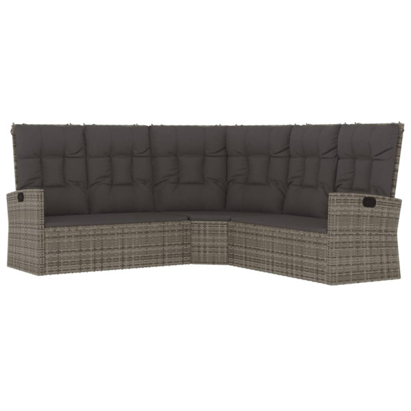 Sofa narożna Szary Technorattan vidaXL 260539