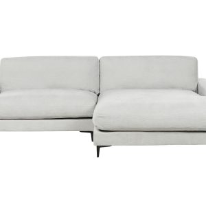 Sofa narożna szenila lewostronna jasnoszara 190846 Sofa narożna szenila lewostronna jasnoszara 190846