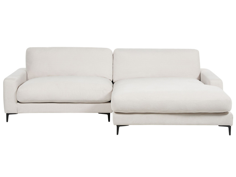 Sofa narożna szenila lewostronna złamana biel 190852