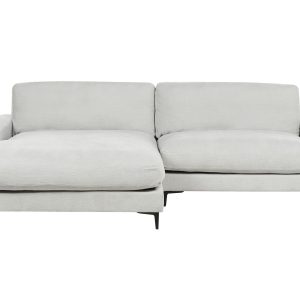 Sofa narożna szenila prawostronna jasnoszara 190848 Sofa narożna szenila prawostronna jasnoszara 190848