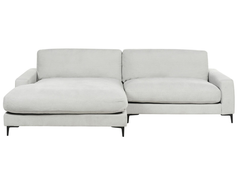 Sofa narożna szenila prawostronna jasnoszara 190848