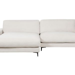 Sofa narożna szenila prawostronna złamana biel 190850 Sofa narożna szenila prawostronna złamana biel 190850