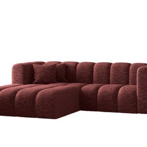 Sofa narożna w kształcie litery L, Grand tkanina Haga Burgundowy Lewy 525457 Sofa narożna w kształcie litery L, Grand tkanina Haga Burgundowy Lewy 525457