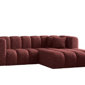 Sofa narożna w kształcie litery L, Grand tkanina Haga Burgundowy Prawy 525484 Sofa narożna w kształcie litery L, Grand tkanina Haga Burgundowy Prawy 525484