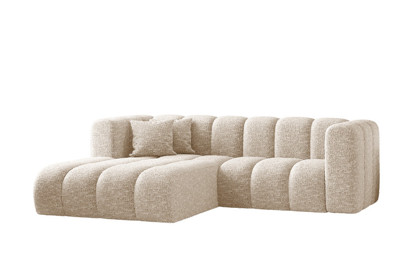 Sofa narożna w kształcie litery L, Grand tkanina Haga Ecru Lewy 525486