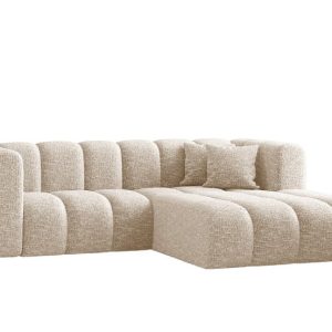 Sofa narożna w kształcie litery L, Grand tkanina Haga Ecru Prawy 525438 Sofa narożna w kształcie litery L, Grand tkanina Haga Ecru Prawy 525438