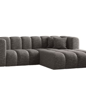 Sofa narożna w kształcie litery L, Grand tkanina Haga Grafitowy Prawy 525469 Sofa narożna w kształcie litery L, Grand tkanina Haga Grafitowy Prawy 525469