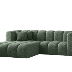 Sofa narożna w kształcie litery L, Grand tkanina Haga Zielony Lewy 525482 Sofa narożna w kształcie litery L, Grand tkanina Haga Zielony Lewy 525482