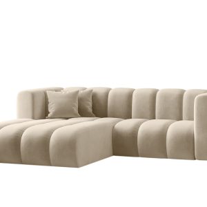 Sofa narożna w kształcie litery L, Grand tkanina Salvador Beżowy Lewy 525447 Sofa narożna w kształcie litery L, Grand tkanina Salvador Beżowy Lewy 525447