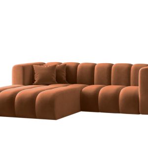 Sofa narożna w kształcie litery L, Grand tkanina Salvador Brązowy Lewy 525485 Sofa narożna w kształcie litery L, Grand tkanina Salvador Brązowy Lewy 525485