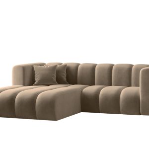 Sofa narożna w kształcie litery L, Grand tkanina Salvador Ciemnobeżowy Lewy 525475 Sofa narożna w kształcie litery L, Grand tkanina Salvador Ciemnobeżowy Lewy 525475