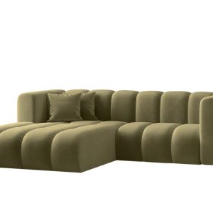 Sofa narożna w kształcie litery L, Grand tkanina Salvador Oliwkowy Lewy 525474 Sofa narożna w kształcie litery L, Grand tkanina Salvador Oliwkowy Lewy 525474