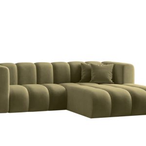Sofa narożna w kształcie litery L, Grand tkanina Salvador Oliwkowy Prawy 525479 Sofa narożna w kształcie litery L, Grand tkanina Salvador Oliwkowy Prawy 525479