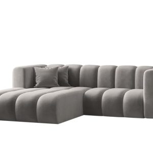 Sofa narożna w kształcie litery L, Grand tkanina Salvador Szary Lewy 525478 Sofa narożna w kształcie litery L, Grand tkanina Salvador Szary Lewy 525478