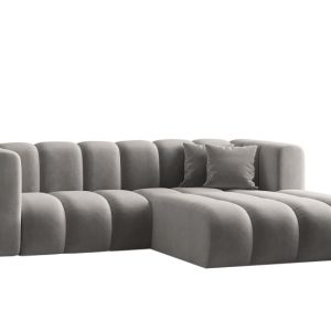 Sofa narożna w kształcie litery L, Grand tkanina Salvador Szary Prawy 525487 Sofa narożna w kształcie litery L, Grand tkanina Salvador Szary Prawy 525487