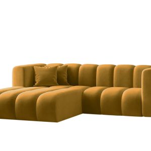 Sofa narożna w kształcie litery L, Grand tkanina Salvador Żółty Lewy 525488 Sofa narożna w kształcie litery L, Grand tkanina Salvador Żółty Lewy 525488