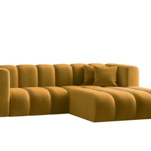 Sofa narożna w kształcie litery L, Grand tkanina Salvador Żółty Prawy 525480 Sofa narożna w kształcie litery L, Grand tkanina Salvador Żółty Prawy 525480