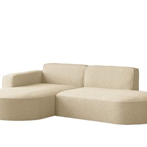 Sofa narożna w kształcie litery L, Modena tkanina Quelle Ecru Lewy 649645 Sofa narożna w kształcie litery L, Modena tkanina Quelle Ecru Lewy 649645