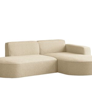 Sofa narożna w kształcie litery L, Modena tkanina Quelle Ecru Prawy 648918 Sofa narożna w kształcie litery L, Modena tkanina Quelle Ecru Prawy 648918