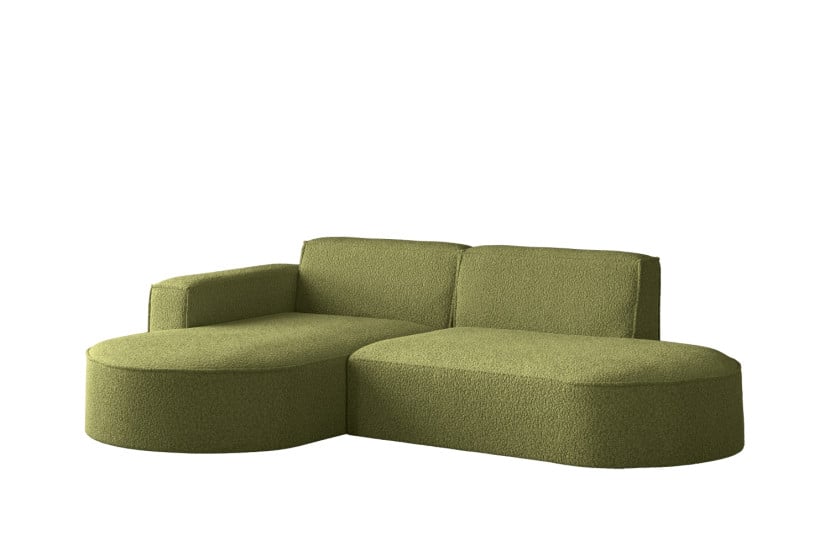 Sofa narożna w kształcie litery L, Modena tkanina Quelle Oliwkowy Lewy 648946