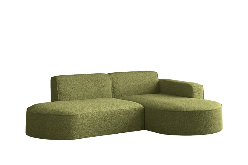 Sofa narożna w kształcie litery L, Modena tkanina Quelle Oliwkowy Prawy 648998