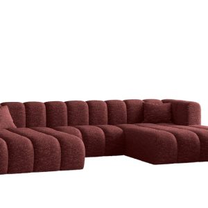 Sofa narożna w kształcie litery U, Grand modułowa z tkaniny Haga Burgundowy 636842 Sofa narożna w kształcie litery U, Grand modułowa z tkaniny Haga Burgundowy 636842