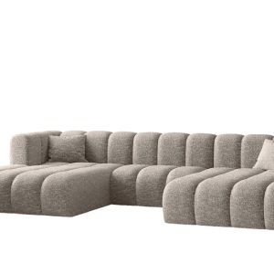 Sofa narożna w kształcie litery U, Grand modułowa z tkaniny Haga Jasnoszary 636845 Sofa narożna w kształcie litery U, Grand modułowa z tkaniny Haga Jasnoszary 636845