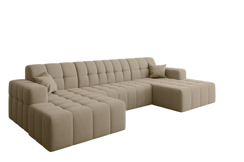 Sofa narożna w kształcie litery U Nimes, tkanina Portland Beżowy 718975