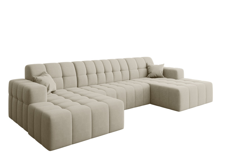 Sofa narożna w kształcie litery U Nimes, tkanina Portland Ecru 719016