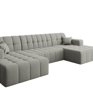 Sofa narożna w kształcie litery U Nimes, tkanina Portland Szary 718994 Sofa narożna w kształcie litery U Nimes, tkanina Portland Szary 718994