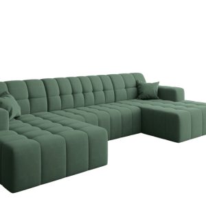 Sofa narożna w kształcie litery U Nimes, tkanina Portland Zielony 719008 Sofa narożna w kształcie litery U Nimes, tkanina Portland Zielony 719008