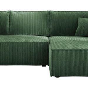 Sofa narożna z automatem DL COBRA MINI butelkowa zieleń sztruks prawa 519805 Sofa narożna z automatem DL COBRA MINI butelkowa zieleń sztruks prawa 519805
