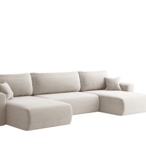 Sofa narożnik CAPRI U z funkcją spania, do salonu, beżowy 804225 Sofa narożnik CAPRI U z funkcją spania, do salonu, beżowy 804225