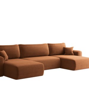Sofa narożnik CAPRI U z funkcją spania, do salonu, ceglany 804232 Sofa narożnik CAPRI U z funkcją spania, do salonu, ceglany 804232