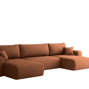 Sofa narożnik CAPRI U, z funkcją spania, do salonu, ceglany 804203 Sofa narożnik CAPRI U, z funkcją spania, do salonu, ceglany 804203