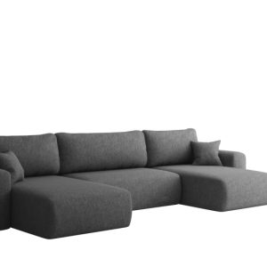 Sofa narożnik CAPRI U, z funkcją spania, do salonu, ciemnoszary 804211 Sofa narożnik CAPRI U, z funkcją spania, do salonu, ciemnoszary 804211