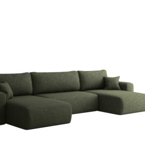 Sofa narożnik CAPRI U, z funkcją spania, do salonu, ciemnozielony 804201 Sofa narożnik CAPRI U, z funkcją spania, do salonu, ciemnozielony 804201