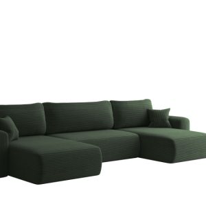 Sofa narożnik CAPRI U z funkcją spania, do salonu, ciemnozielony 804188 Sofa narożnik CAPRI U z funkcją spania, do salonu, ciemnozielony 804188