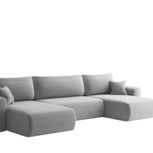 Sofa narożnik CAPRI U z funkcją spania, do salonu, jasnoszary 804216 Sofa narożnik CAPRI U z funkcją spania, do salonu, jasnoszary 804216