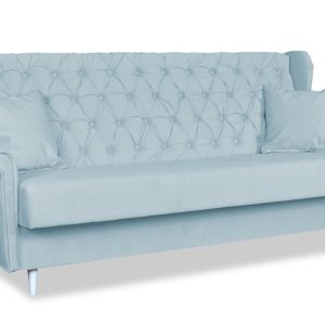 Sofa niebieska błękitna 3 os WERSALKA welurowa uszak GAJA 316005 Sofa niebieska błękitna 3 os WERSALKA welurowa uszak GAJA 316005