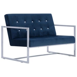 Sofa Niebieski Tkanina vidaXL 471212