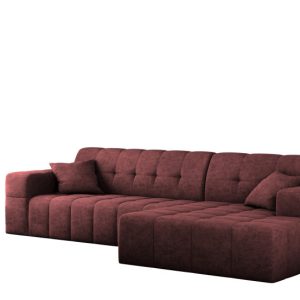 Sofa NIMES narożnik, tkanina Perfect Harmony, Bordowy Prawostronny 679784 Sofa NIMES narożnik, tkanina Perfect Harmony, Bordowy Prawostronny 679784