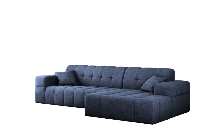 Sofa NIMES narożnik, tkanina Perfect Harmony, Ciemnoniebieski Prawostronny 679806